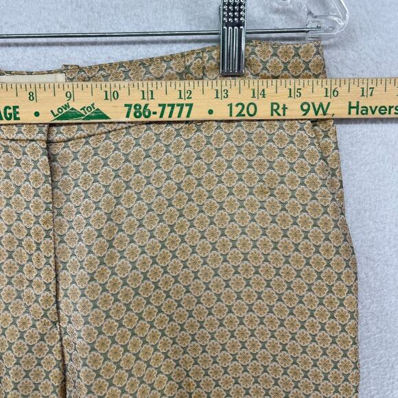 SEZANE Pants 38 Gustavo Floral Jacquard Tapered Ankle Trouser High Waist Beige - Picture 11 of 16